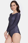 Zelocity Swimsuit With Zipper - Navy Blue — thumbnail 2